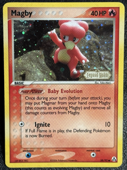 Magby 58/92 Yuka Morii Art - Stamped Holo - Pokemon TCG: EX Legend Maker - LP/MP - Image 1