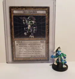 Yugioh Dungeon Dice Monsters DDM Crocozaurus B2-03 English Card & Figure Lot - Image 1