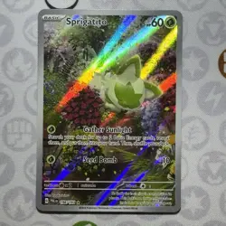 Pokemon TCG Sprigatito Paldea Evolved Illustration Rare Card 196/193 - Image 1
