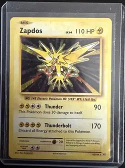 Pokemon TCG Zapdos Evolutions Holo Rare Card 42/108 Mint Condition - Image 1