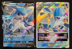 Glaceon SWSH197 2 Card Set Vstar & V Black Star Promo Holo Pokemon TCG NM/M - Image 1