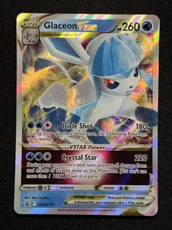 Glaceon SWSH197 2 Card Set Vstar & V Black Star Promo Holo Pokemon TCG NM/M - Image 4