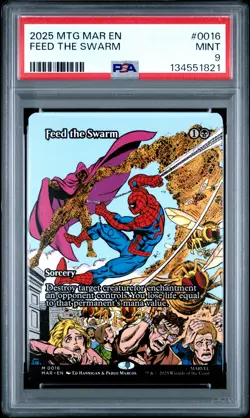 2025 MTG MARVEL'S SPIDER-MAN: SOURCE MATERIAL #0016 FEED THE SWARM PSA 9 - Image 1