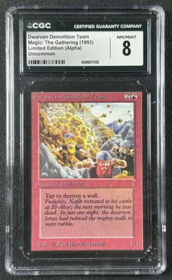 DWARVEN DEMOLITION TEAM CGC 8 1993 MAGIC: THE GATHERING MTG ALPHA LIMITED 1108 - Image 1