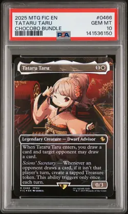 2025 MTG FINAL FANTASY COMMANDER CHOCOBO BUNDLE #0466 TATARU TARU PSA 10 - Image 1