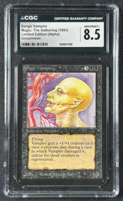 SENGIR VAMPIRE CGC 8.5 1993 MAGIC: THE GATHERING MTG ALPHA LIMITED EDITION 1086 - Image 1