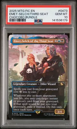 2025 MTG FINAL FANTASY COMMANDER #0473 EMET-SELCH OF THE THIRD SEAT PSA 10 - Image 1