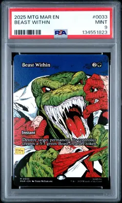 2025 MTG MARVEL'S SPIDER-MAN: SOURCE MATERIAL #0033 BEAST WITHIN PSA 9 - Image 1