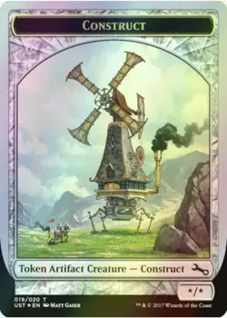 MTG x4 FOIL CONSTRUCT TOKEN 4x NM-MINT Unstable Tokens TUST #19 Magic - Image 1
