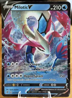 [NM] Milotic V 043/192 - Pokemon TCG SWSH02: Rebel Clash - Ultra Rare Holo - Image 1