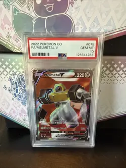 Melmetal V (Full Art) 075/078 Pokemon GO Holo PSA 10 - Image 1