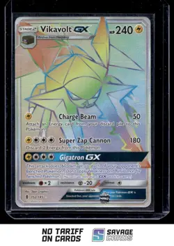 2017 Pokemon Sun & Moon - Guardians Rising Vikavolt-GX #152/145 Stage 2/Rare - Image 1