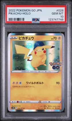 2022 POKEMON GO JAPANESE #028 PIKACHU-HOLO PSA 10 - Image 1