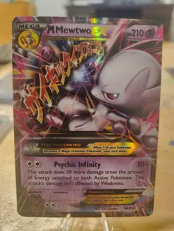ULTRA RARE Mega M Mewtwo EX 64/162 XY Breakthrough Pokemon TCG Holo Foil - MP/HP - Image 1