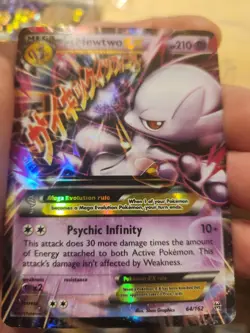 ULTRA RARE Mega M Mewtwo EX 64/162 XY Breakthrough Pokemon TCG Holo Foil - MP/HP - Image 2