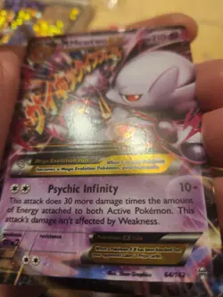 ULTRA RARE Mega M Mewtwo EX 64/162 XY Breakthrough Pokemon TCG Holo Foil - MP/HP - Image 3
