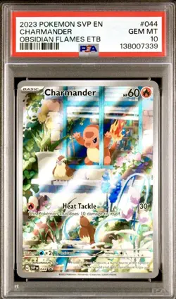 Pokemon 2023 SVP EN-SV Black Star Promo #044 Charmander Obsidian Flames PSA 10 - Image 2