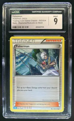 2023 Pokemon Classic Fisherman Blastoise & Suicune ex Deck #022/034 CGC 9 - Image 1