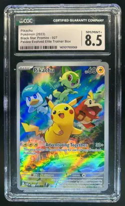 2023-25 Pokemon SV Black Star Promos SVP EN Pikachu #027 CGC 8.5 - Image 1
