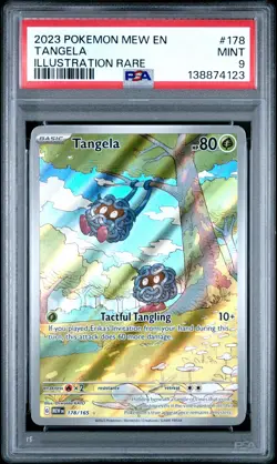 2023 POKEMON MEW EN-151 ILLUSTRATION RARE #178 TANGELA PSA 9 - Image 1
