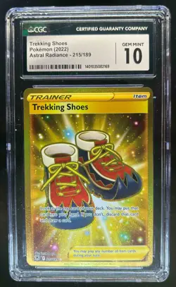 2022 Pokemon SWSH Astral Radiance Trekking Shoes Secret Rare #215/189 CGC 10 - Image 1