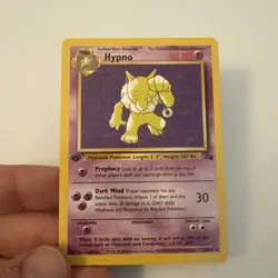 1999 Pokemon Fossil Hypno 1st Edition Rare 23/62 EX - (beware crease) - Image 1
