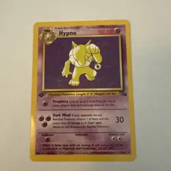 1999 Pokemon Fossil Hypno 1st Edition Rare 23/62 EX - (beware crease) - Image 2