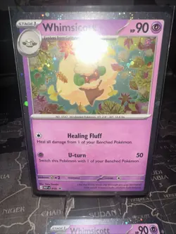 Whimsicott 019 PROMO COSMOS HOLO BLACK STAR Phantasmal Flames Pokemon Foil TCG - Image 1