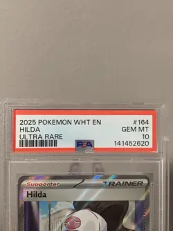 2025 POKEMON WHT EN-WHITE FLARE ULTRA RARE #164 HILDA PSA 10 - Image 2