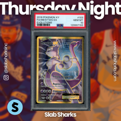 2016 POKEMON XY EVOLUTIONS #103/108 MEWTWO EX FULL ART ULTRA RARE PSA 10 - Image 1
