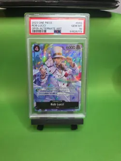 2023 One Piece Rob Lucci #093 Awakening of the New Era Alt Art PSA 10 - Image 1