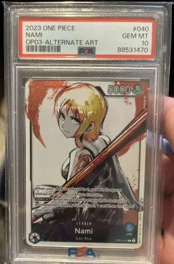 2023 One Piece Pillars of Strength Nami Alt Art #OP03-040 PSA 10 English - Image 1