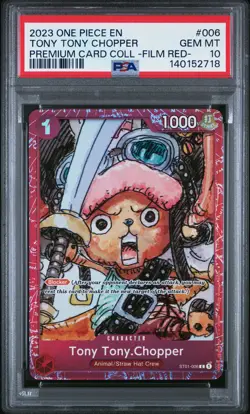 2023 ONE PIECE PREMIUM COLLECTION ONE PIECE FILM RED TONY TONY CHOPPER PSA 10 - Image 1