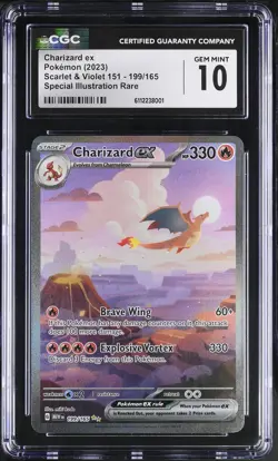 CHARIZARD EX 151 Special Illustration Rare #199 CGC 10 Pokemon [Nostalgium] - Image 1