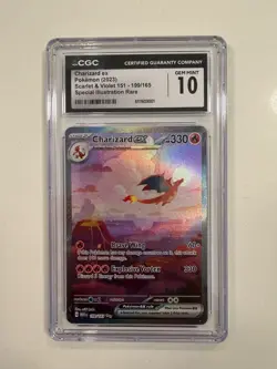 2023 POKEMON MEW EN-151 SPECIAL ILLUSTRATION RARE #199 CHARIZARD EX CGC 10 GEM - Image 3