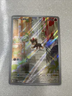 Litleo 139/132 Me01: Mega Evolution Illustration Rare Holo Pokemon TCG NM - Image 1