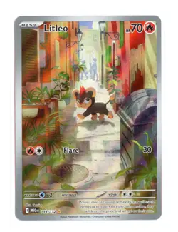 Litleo 139/132 Illustration Rare Holo ME01: Mega Evolution Pokemon TCG NM - Image 1