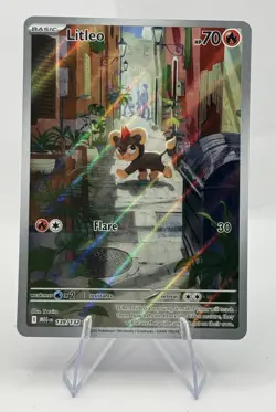 Pokemon TCG Litleo 139/132 Me01: Mega Evolution Holo Illustration Rare NM/M - Image 1