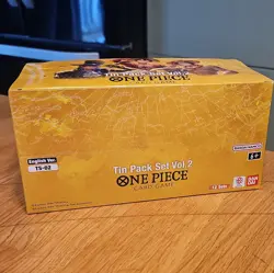 One Piece Card Game, Tin Pack Set Vol.2, factory Sealed box 12 tins - Image 2