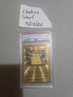Pokemon - Pikachu Gold Metal 58/102 PSA 9 Celebrations UPC Card - Image 1