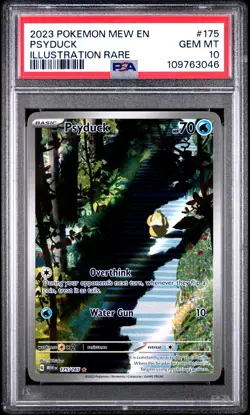 2023 POKEMON MEW EN-151 ILLUSTRATION RARE #175 PSYDUCK PSA 10 - Image 1
