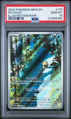 2023 POKEMON MEW EN-151 ILLUSTRATION RARE #175 PSYDUCK PSA 10 - Image 1