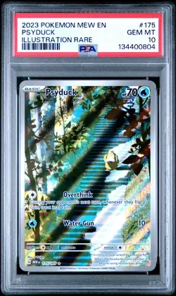 2023 POKEMON MEW EN-151 ILLUSTRATION RARE #175 PSYDUCK PSA 10 - Image 1