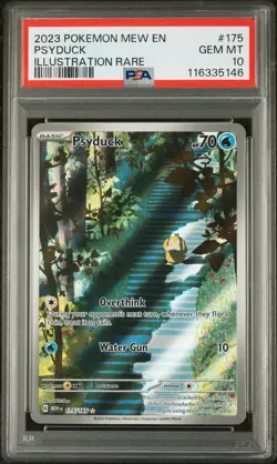 2023 POKEMON MEW EN-151 ILLUSTRATION RARE #175 PSYDUCK PSA 10 - Image 1