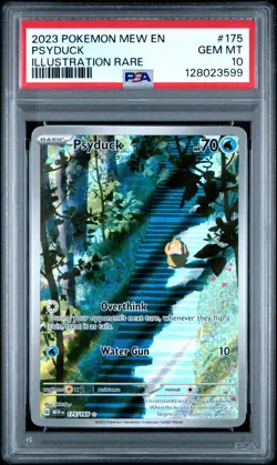 2023 POKEMON MEW EN-151 ILLUSTRATION RARE #175 PSYDUCK PSA 10 - Image 1