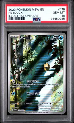 2023 POKEMON MEW EN-151 ILLUSTRATION RARE #175 PSYDUCK PSA 10 - Image 1