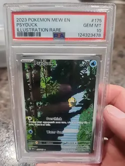 2023 POKEMON MEW EN-151 ILLUSTRATION RARE #175 PSYDUCK PSA 10 - Image 1