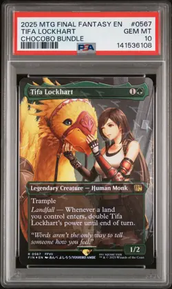 2025 MAGIC: THE GATHERING FINAL FANTASY CHOCOBO BUNDLE TIFA LOCKHART PSA 10 - Image 1