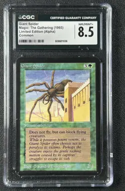 GIANT SPIDER CGC 8.5 1993 MAGIC: THE GATHERING MTG ALPHA LIMITED EDITION 1036 - Image 1