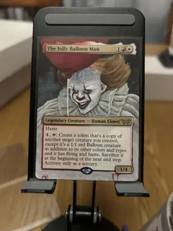 The Jolly Ballon Man Altered Art Hand Painted Mtg - Image 1